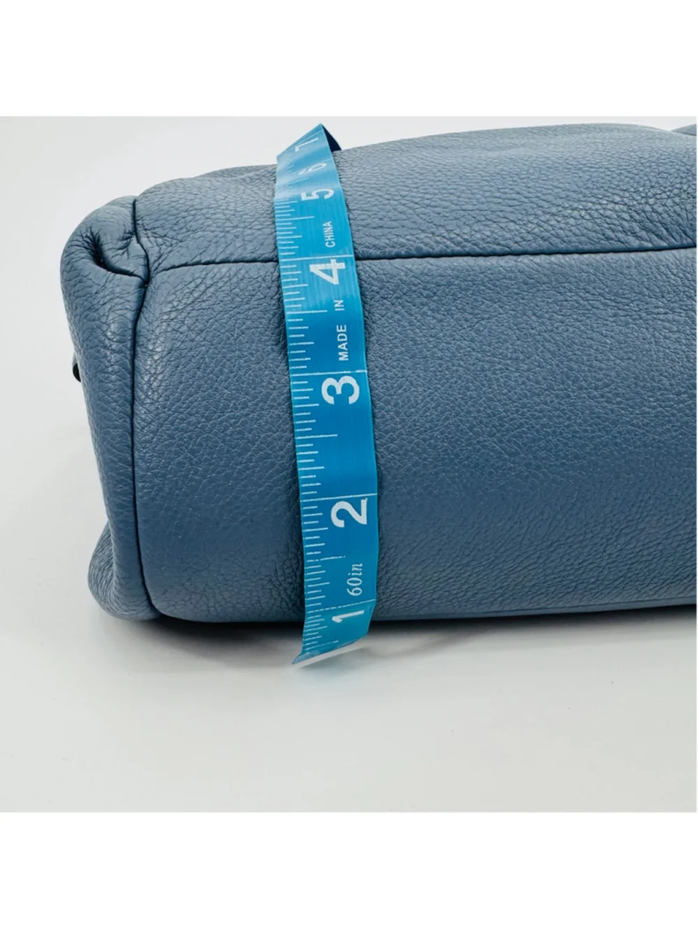 Coach 26224 Madison Pebbled Leather Hobo Bag Blue